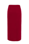 SWAYING/KNIT cashmere pocket straight skirt SW24RE3B03 red